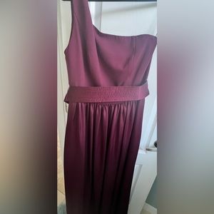 David's Bridal White By Vera Wang Bridesmaid Dress Size 10 Wine